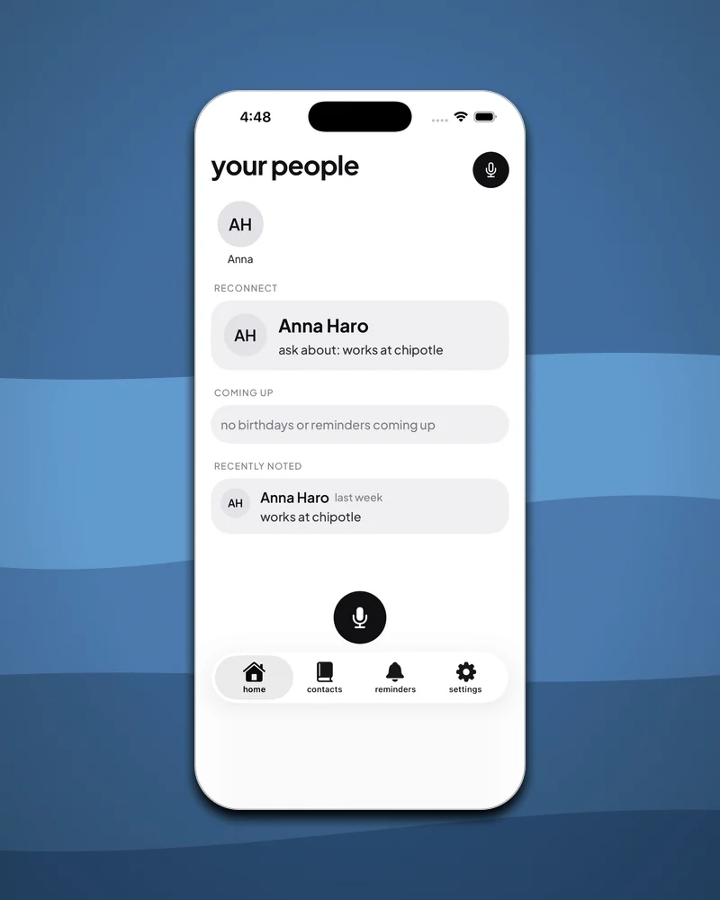 Ceram — One person on the home screen