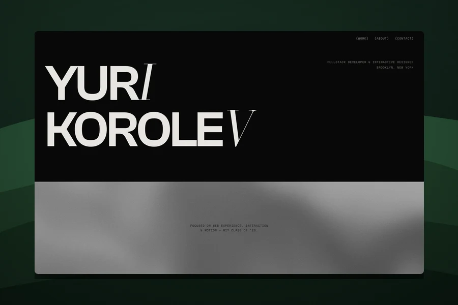 Portfolio — Trying to copy a site I loved